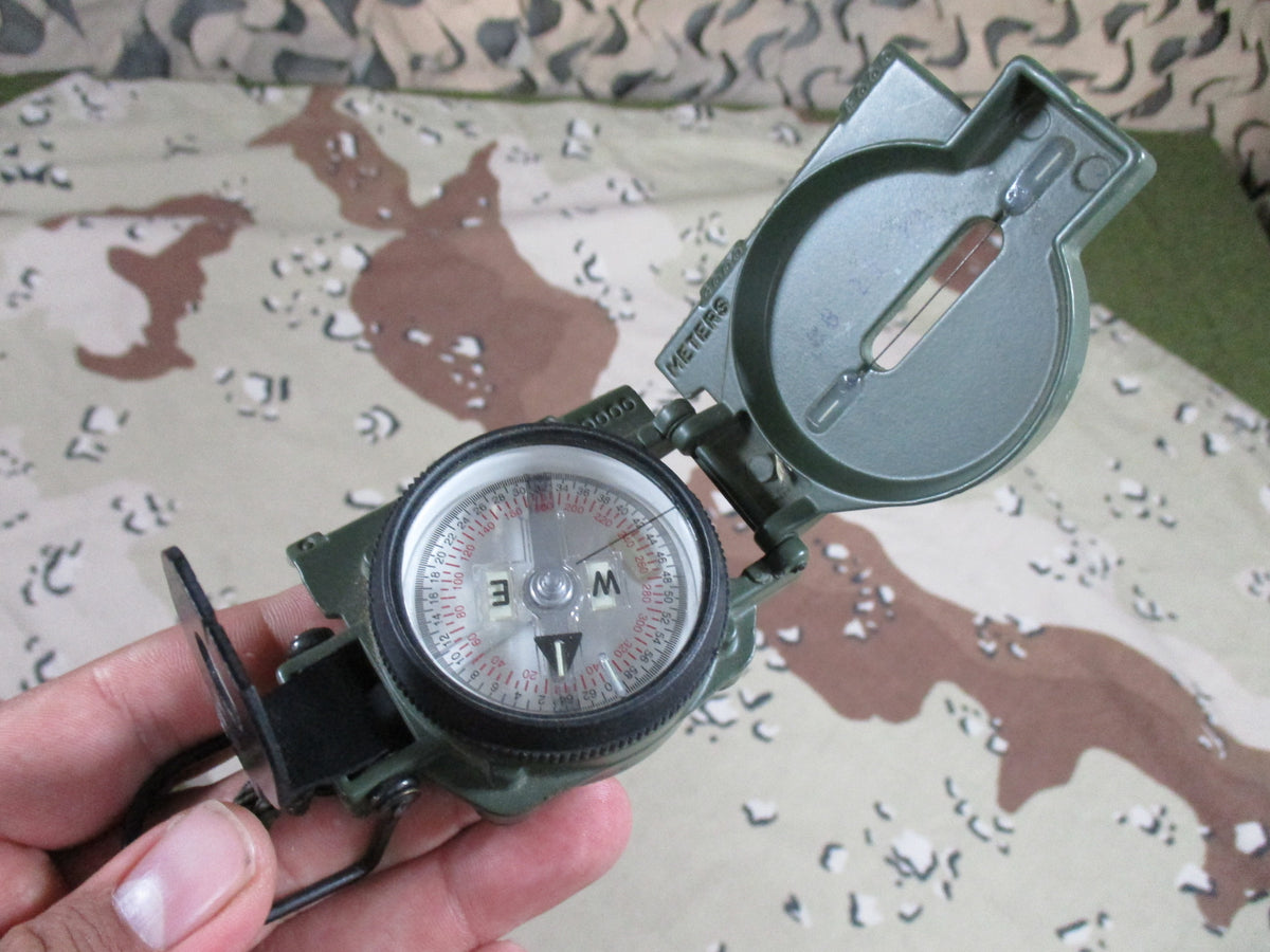 Cammenga 3H USGI Lensatic Compass w/ Pouch & Lanyard OD Green Working