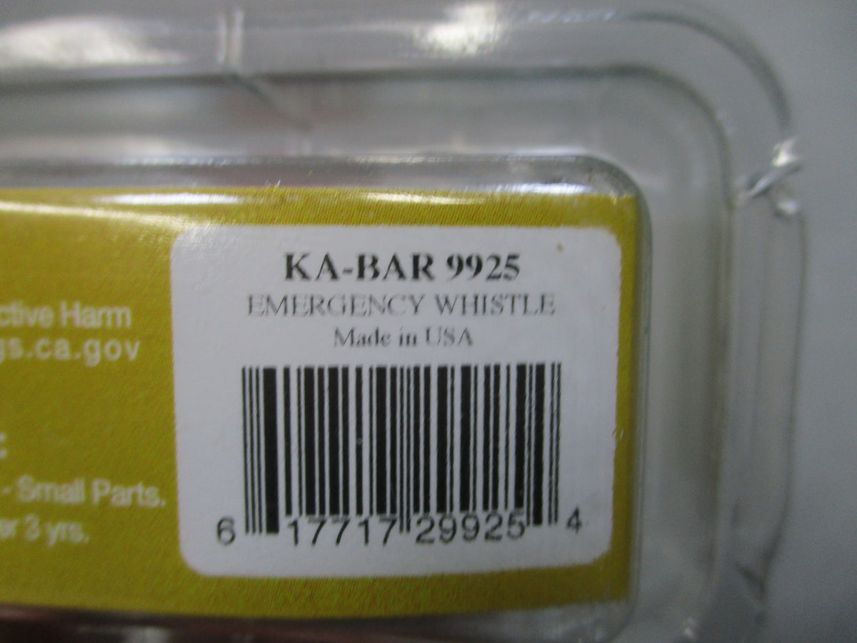 KA-BAR 9925 Emergency Whistle Lot 6 Black Keychain Safety Whistles USA 3 Packs