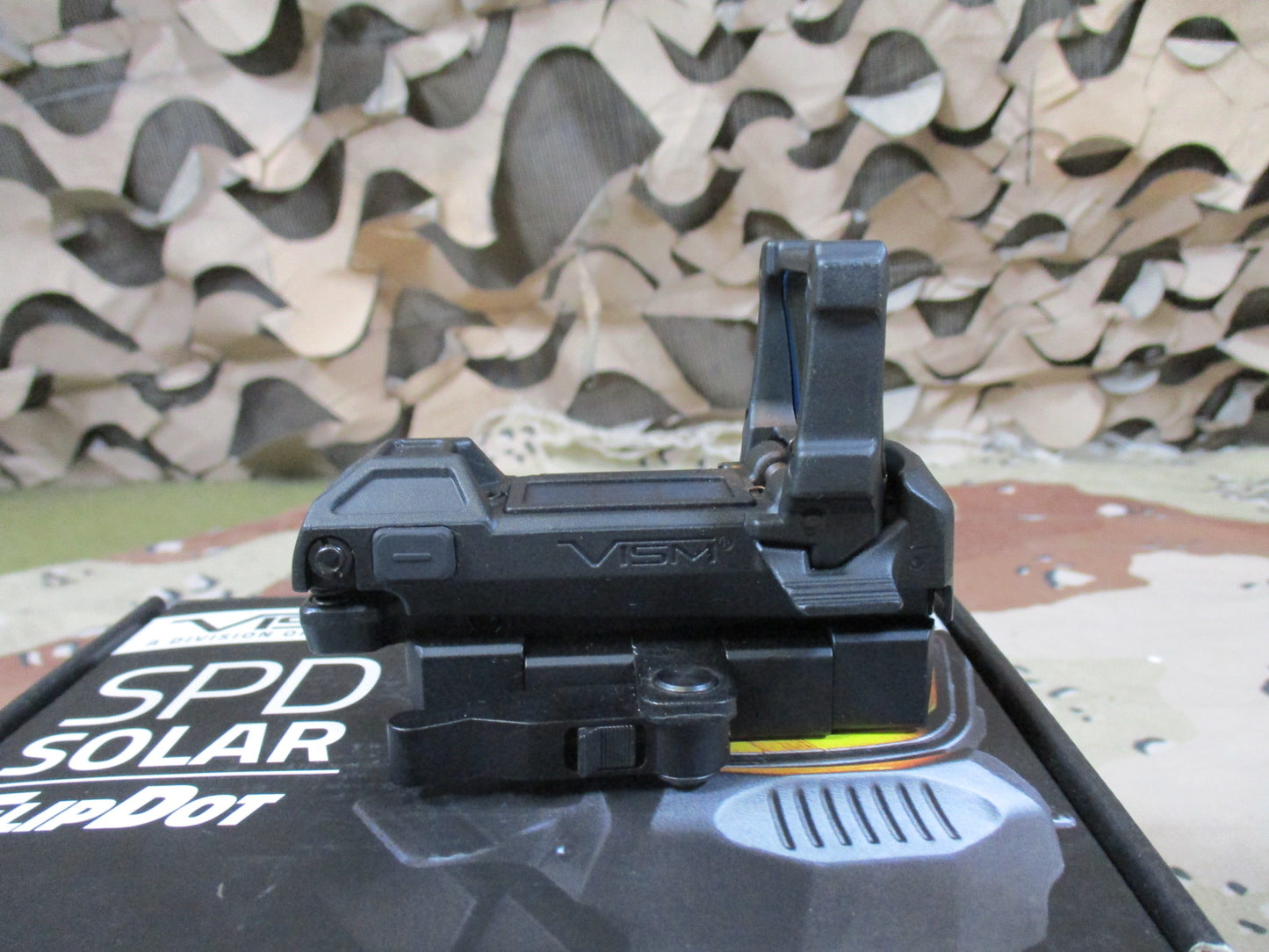 vism red dot flip dot ncstar picatinny rail optic solar powered