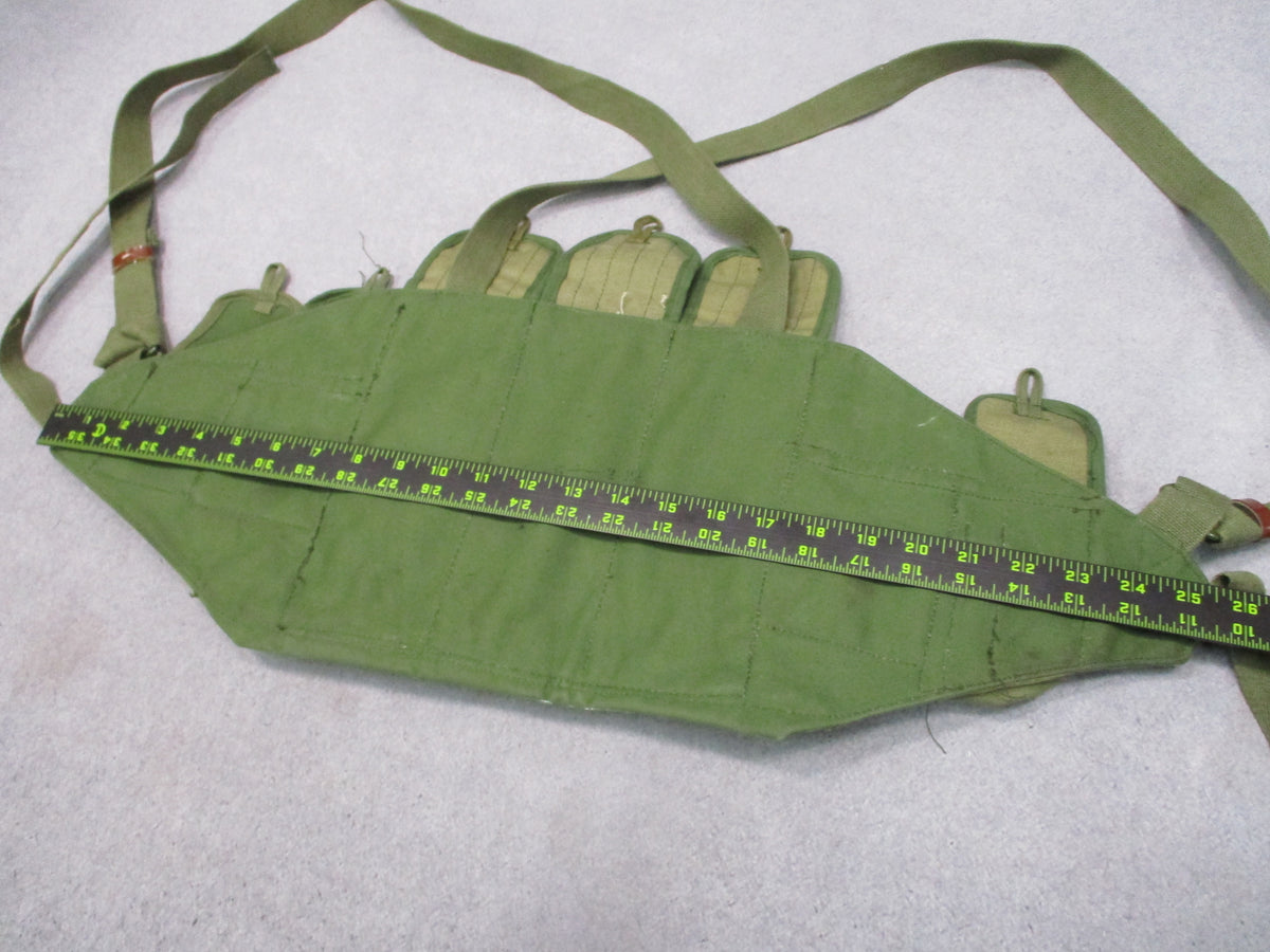 Original Chinese Type 56 Chest Rig OD Green 3 Cell Magazine Pouch Surplus