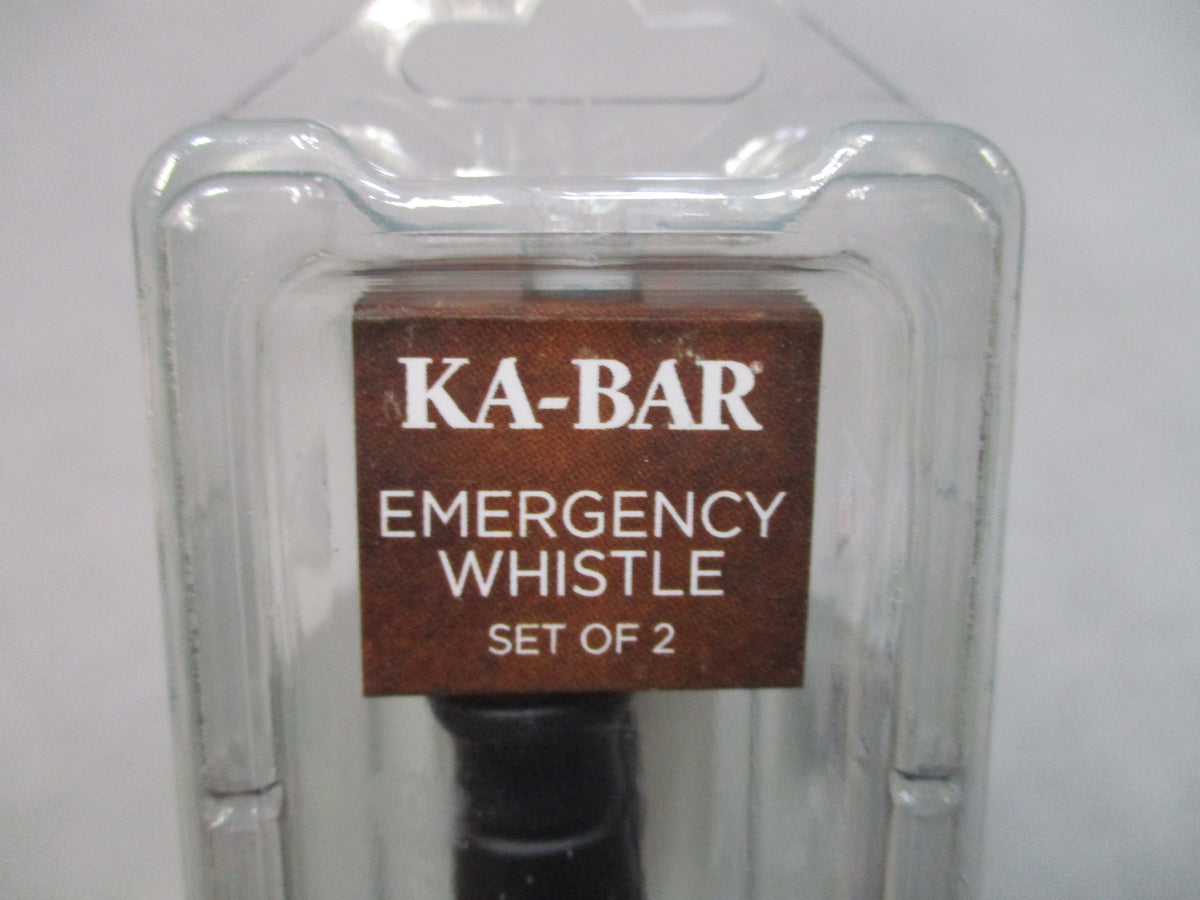 KA-BAR 9925 Emergency Whistle Lot 6 Black Keychain Safety Whistles USA 3 Packs