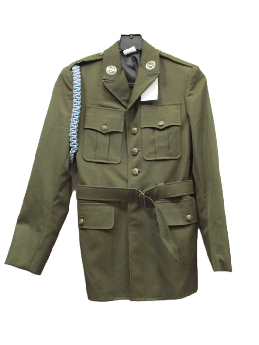 US Army AGSU Dress Coat 37 S-C Heritage Green Jacket Belt Infantry Cord USA