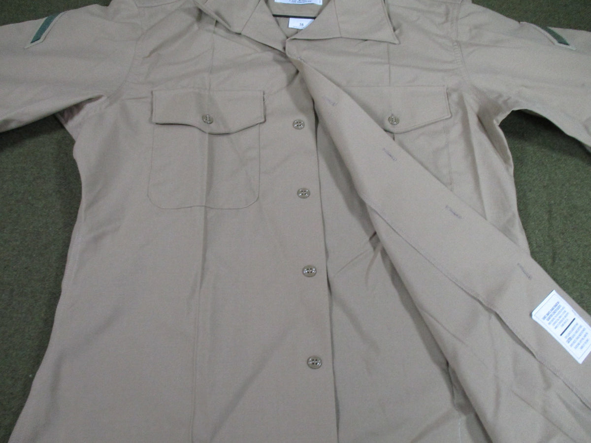 USMC Khaki Service Shirt Size 16 PFC Rank NSN 8405-01-515-8976 UNICOR