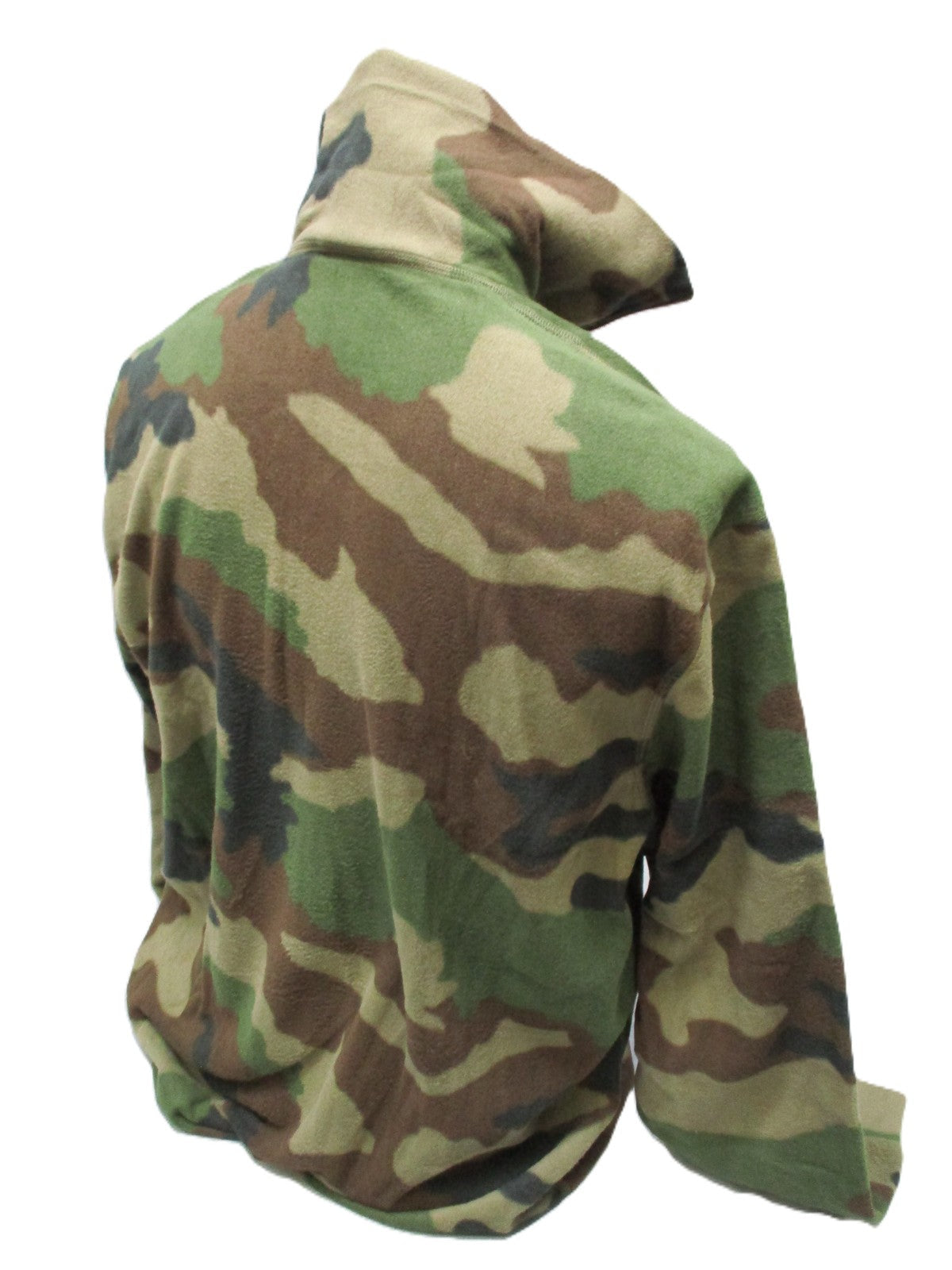 French Army CCE Woodland Fleece Pullover 120L 2XL Long 1/4 Zip New