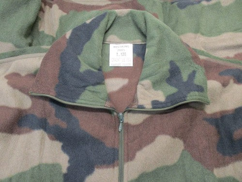 French Army CCE Woodland Fleece Pullover 120L 2XL Long 1/4 Zip New