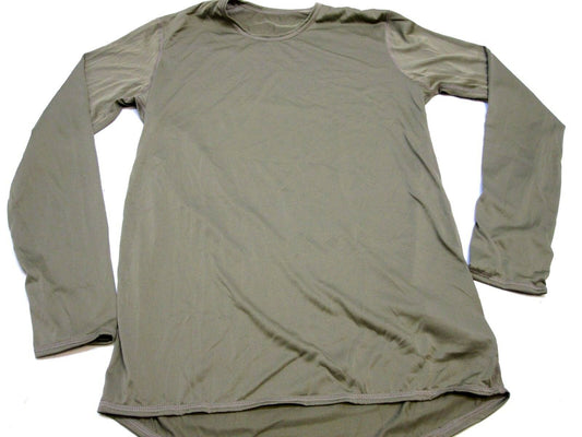 Milliken USGI ECWCS Gen III Level 1 silkweight shirt in coyote, long-sleeve military base layer top