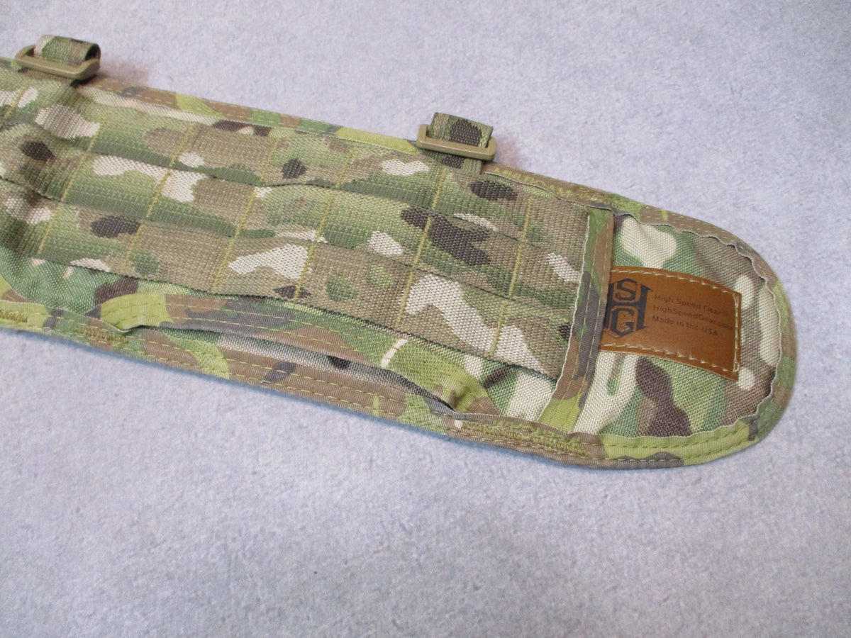 High Speed Gear Sure-Grip padded battle belt in Small MultiCam with MOLLE webbing
