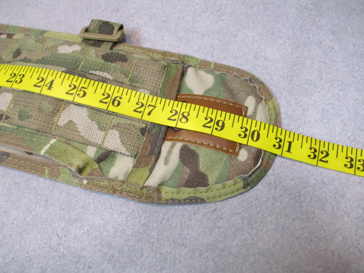 High Speed Gear Sure-Grip padded battle belt in Small MultiCam with MOLLE webbing and USA outer belt velcro seal.
