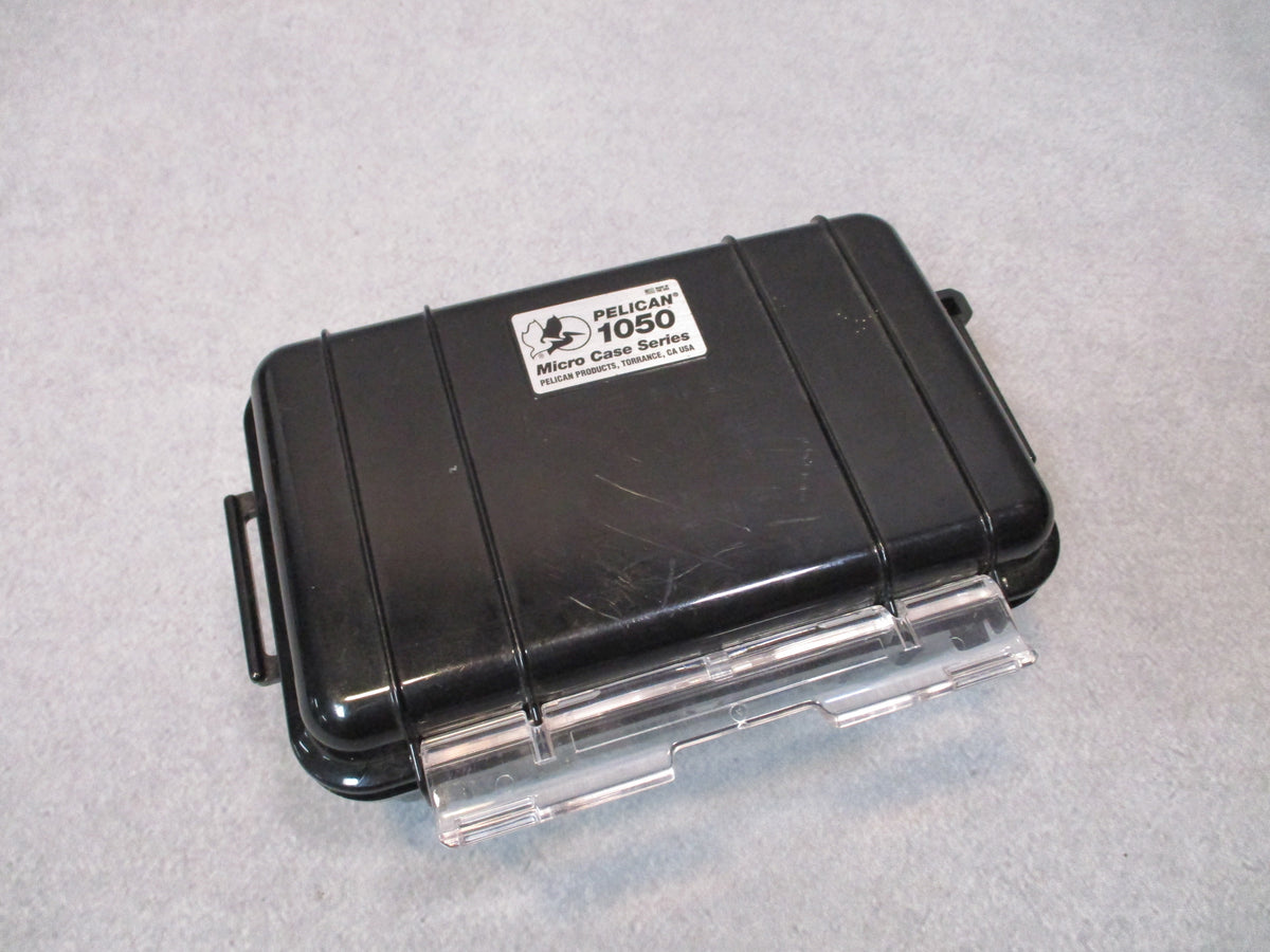Pelican 1050 Micro Case black hard protective storage box with rubber liner and secure latches