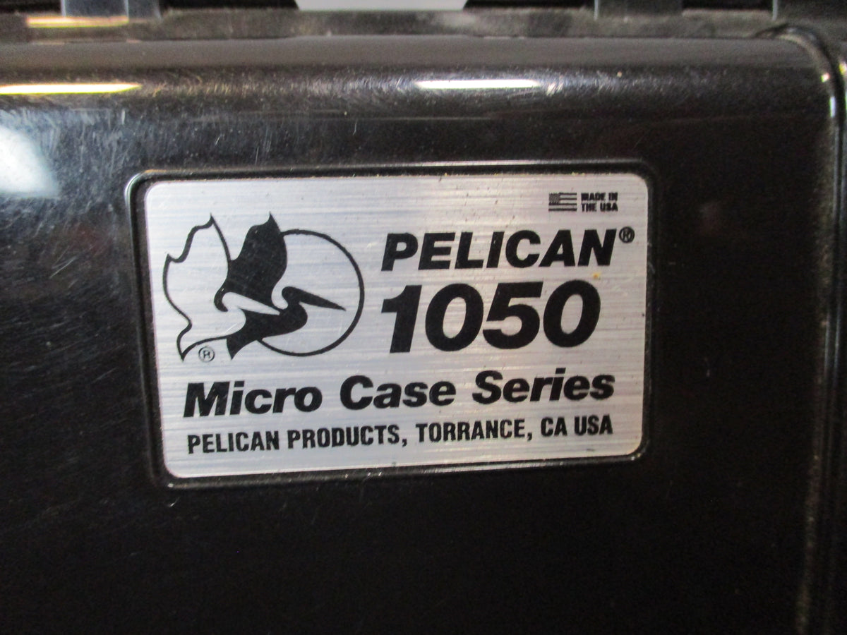 Pelican 1050 Micro Case black hard protective storage box with rubber liner and secure latches