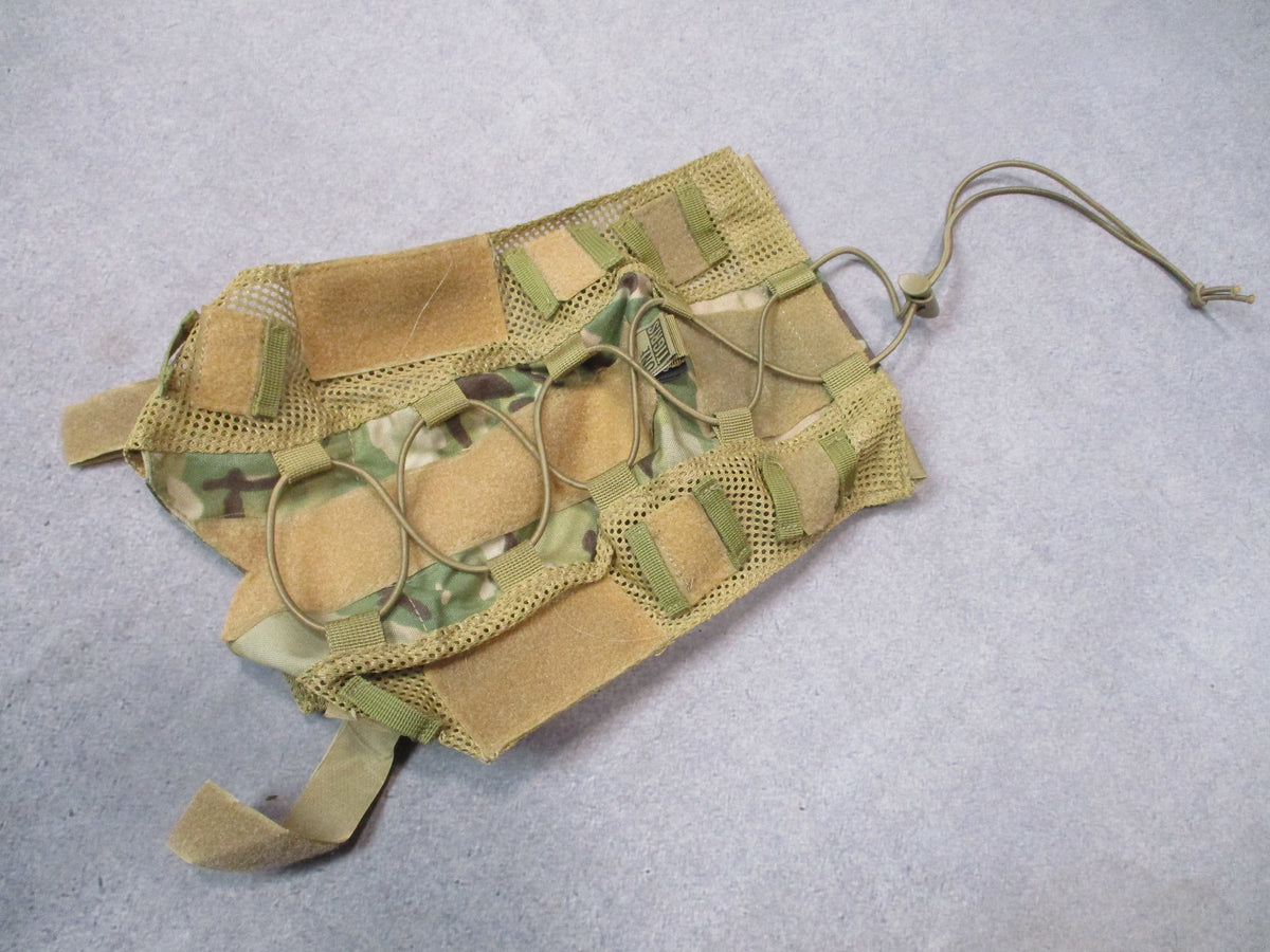 OneTigris Multicam OCP tactical helmet cover with mesh bungee, designed for military-style helmets, one size, used condition.