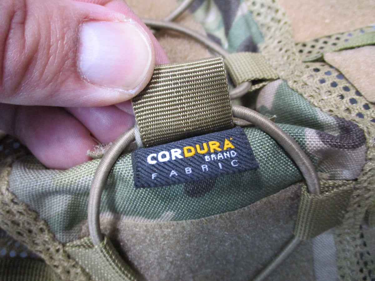 OneTigris Multicam OCP tactical helmet cover with mesh and bungee cord for military-style helmets, one size, used.