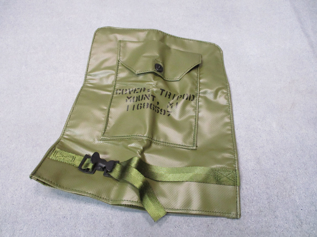 USGI M1 Tripod Mount Cover OD Green Vinyl Bag Pouch P/N 11686597 NOS