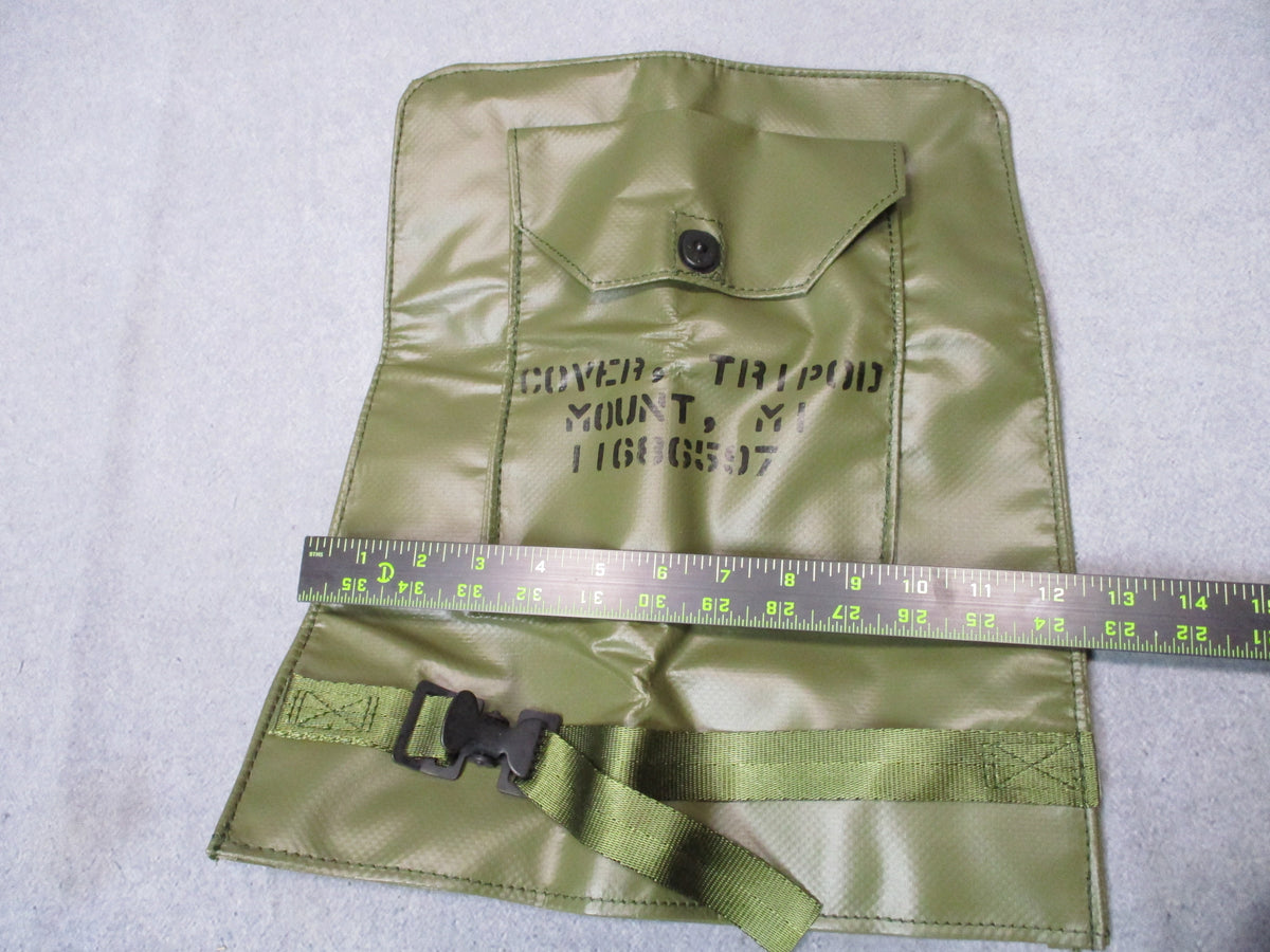 USGI M1 Tripod Mount Cover OD Green Vinyl Bag Pouch P/N 11686597 NOS