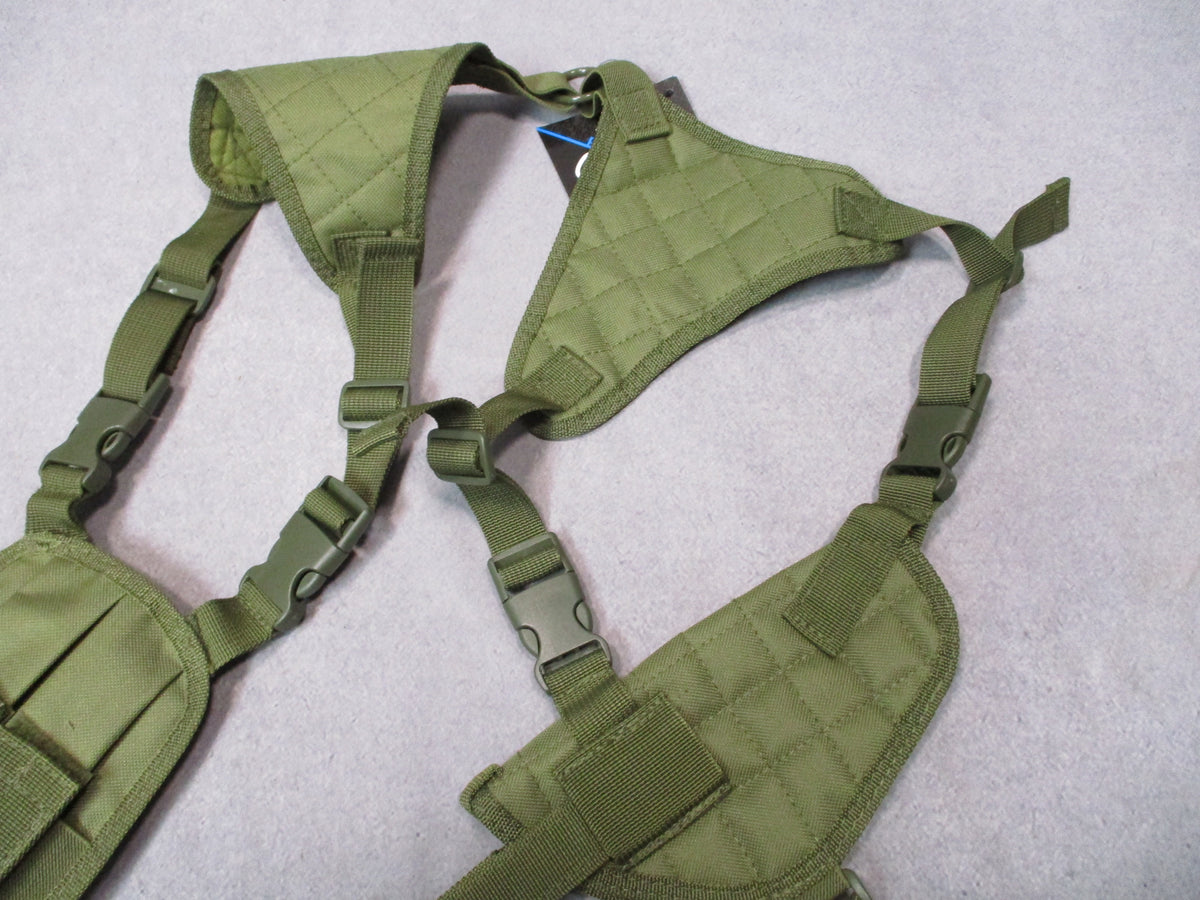 VISM NcSTAR CV2909G Shoulder Holster OD Green Ambidextrous Dual Mag Pouch New