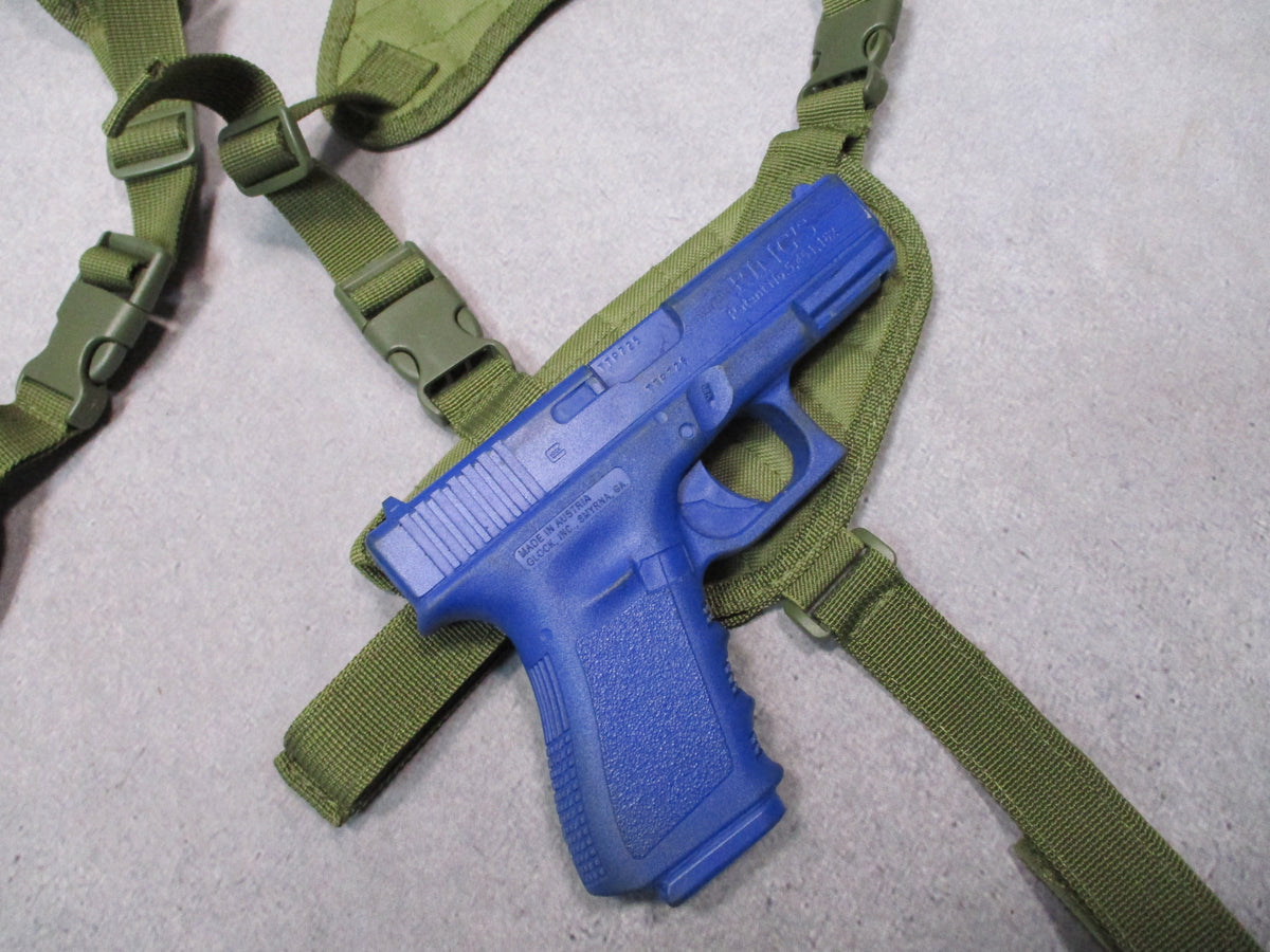 VISM NcSTAR CV2909G Shoulder Holster OD Green Ambidextrous Dual Mag Pouch New