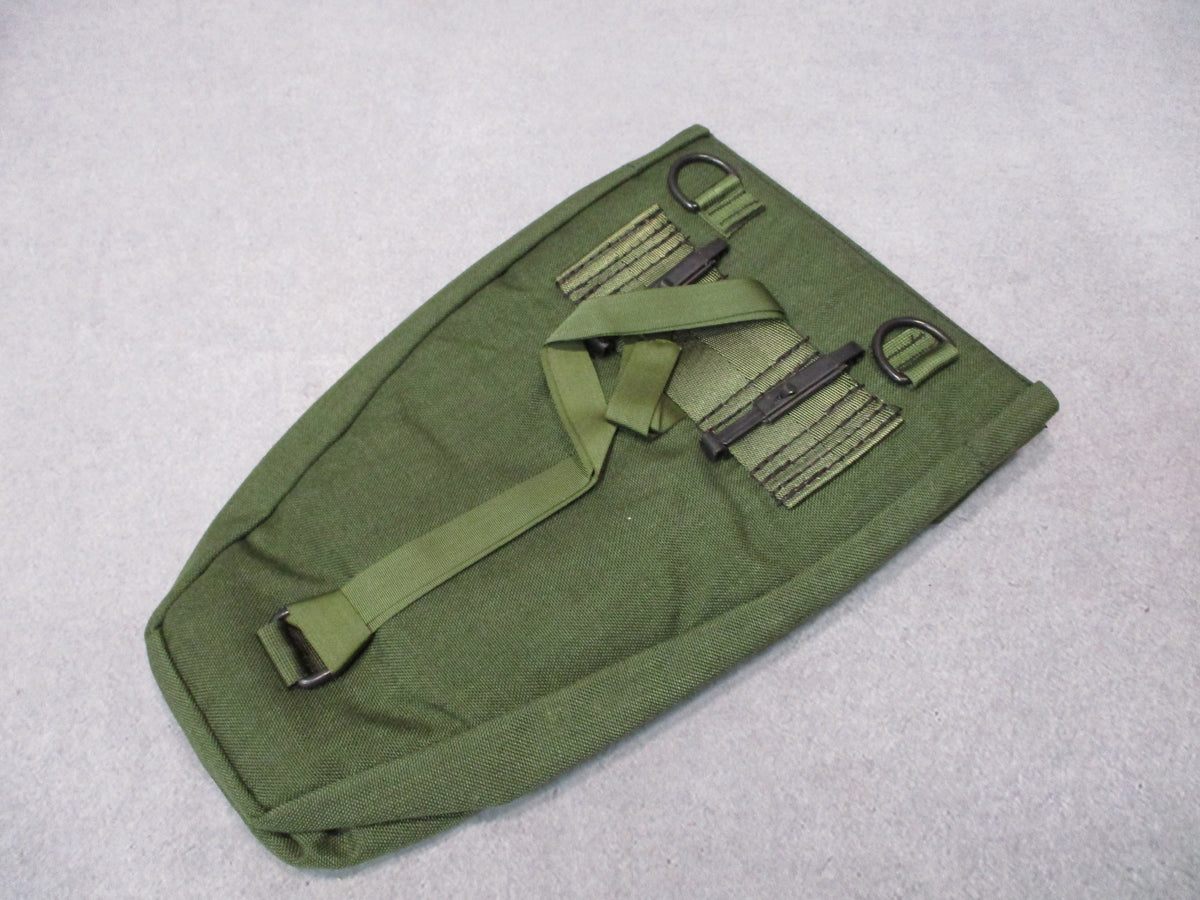 OD green carry pouch for AN/PVS-7B night vision goggles, military surplus, used for storage and transport of goggles.