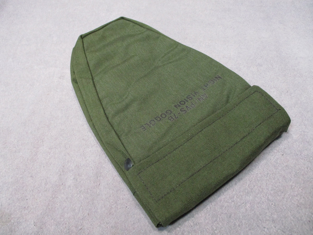 OD green carry pouch for AN/PVS-7B night vision goggles, military surplus, lightweight, durable, and designed for secure storage.
