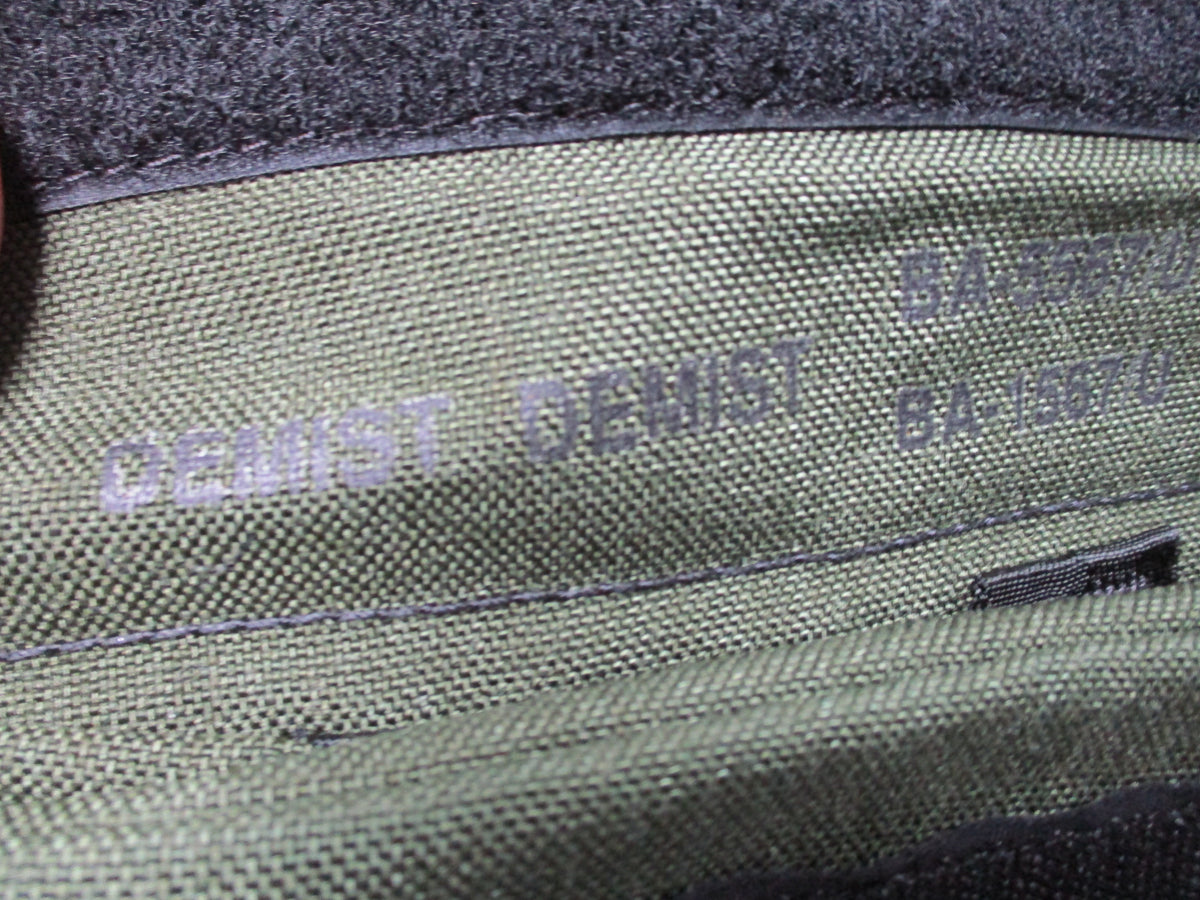 OD green AN/PVS-7B night vision goggle carry pouch from Military Surplus, shown empty on a plain background.