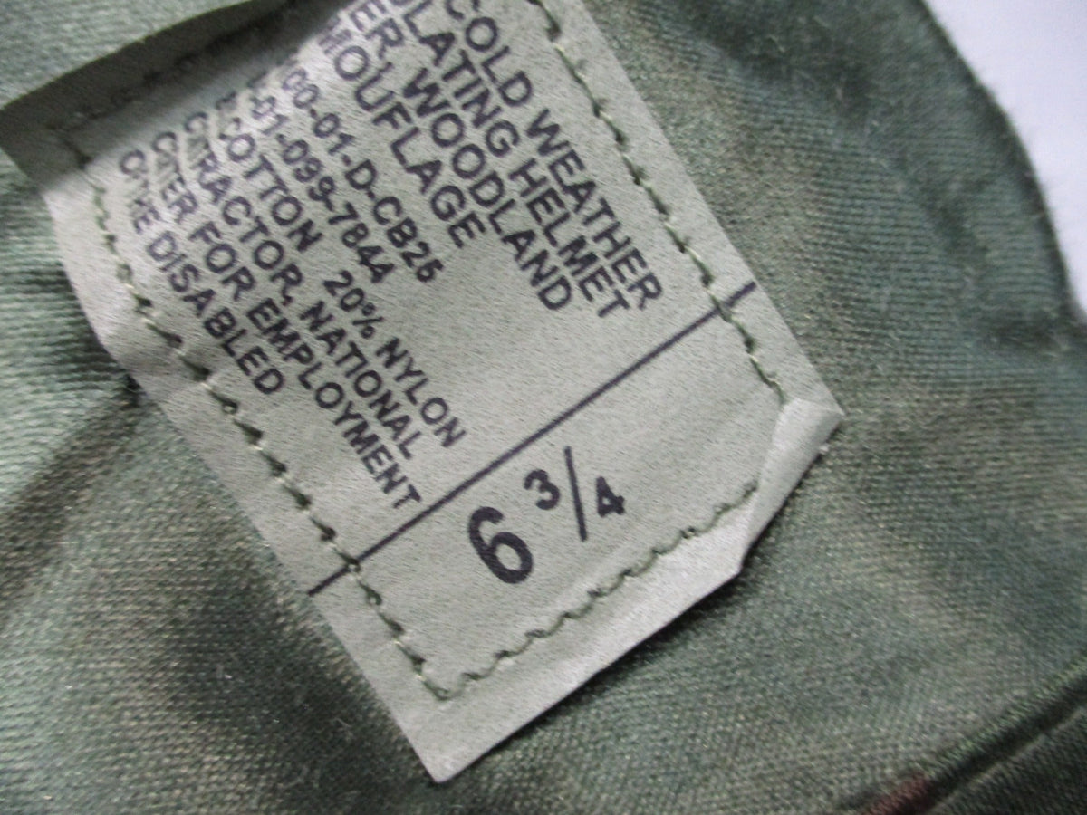 USGI Woodland Cold Weather Pile Cap Helmet Liner 6 3/4 NSN 8415-01-099-7844