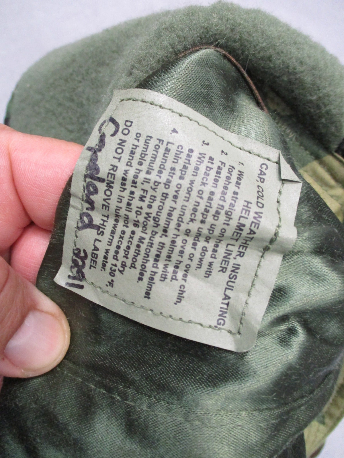 USGI Woodland Cold Weather Pile Cap Helmet Liner 6 3/4 NSN 8415-01-099-7844