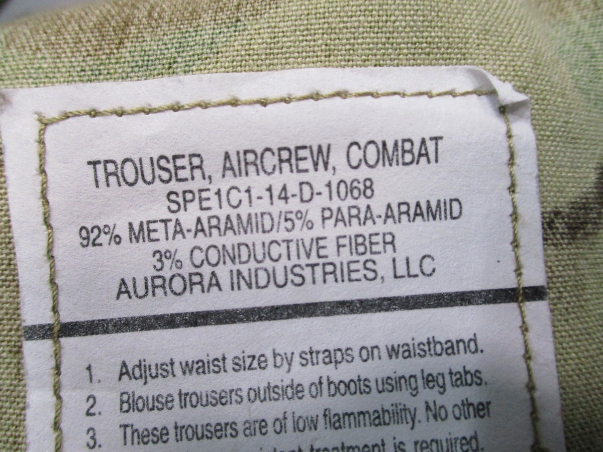 US Army A2CU Aircrew Combat Trousers Multicam Aviation FR No Size Tag
