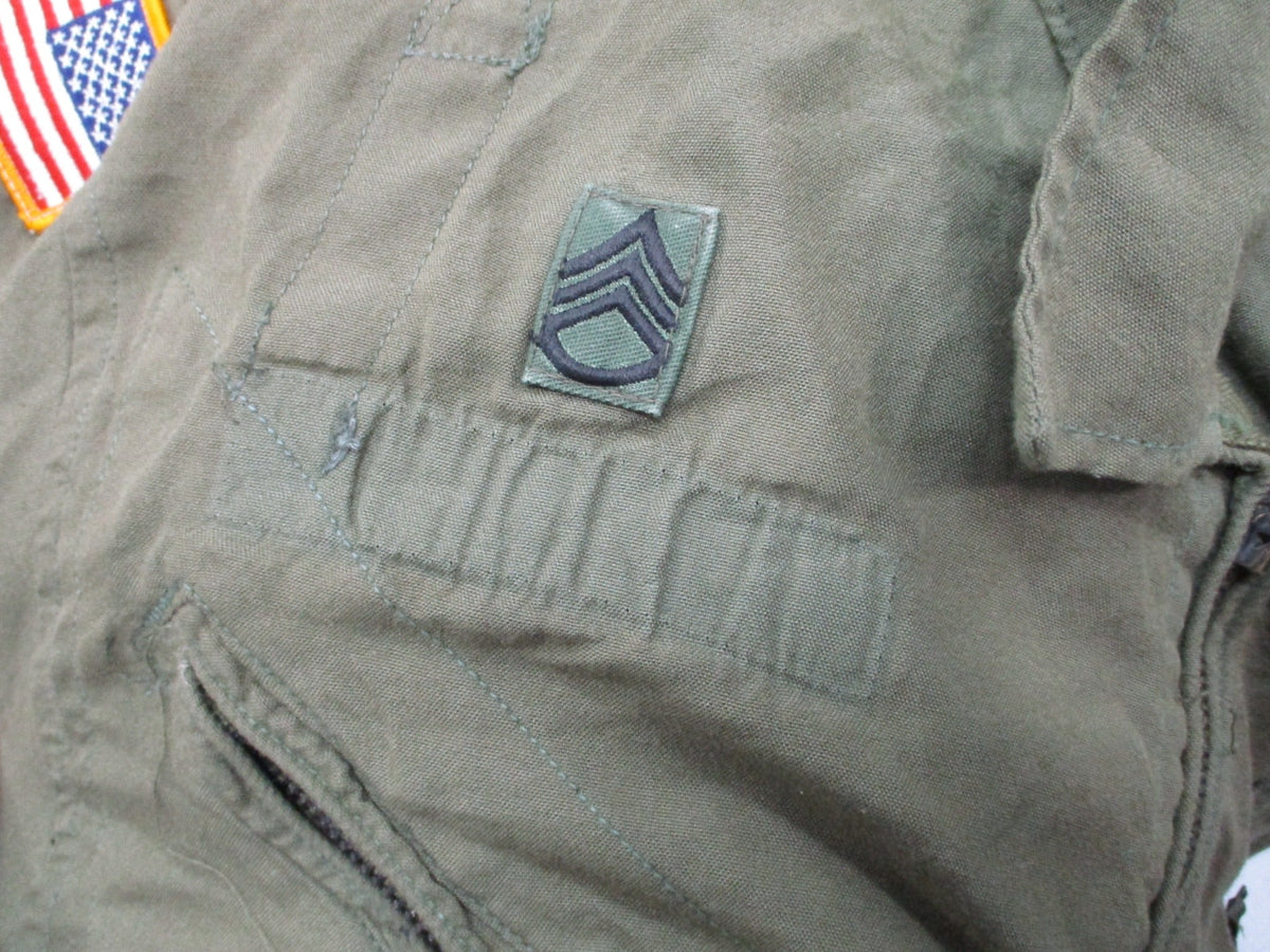 US Army CVC Tanker Coveralls Large Long Brave Rifles 3rd ACR SSG Patches