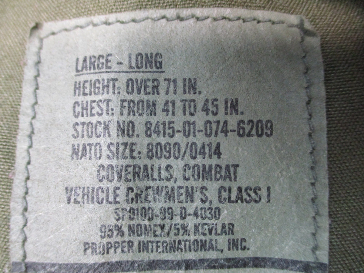 US Army CVC Tanker Coveralls Large Long Brave Rifles 3rd ACR SSG Patches