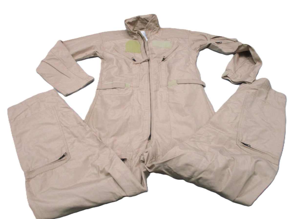 USGI CWU-27/P Flyers Coveralls Tan 38L FR Aramid Flight Suit 8415-01-452-5319