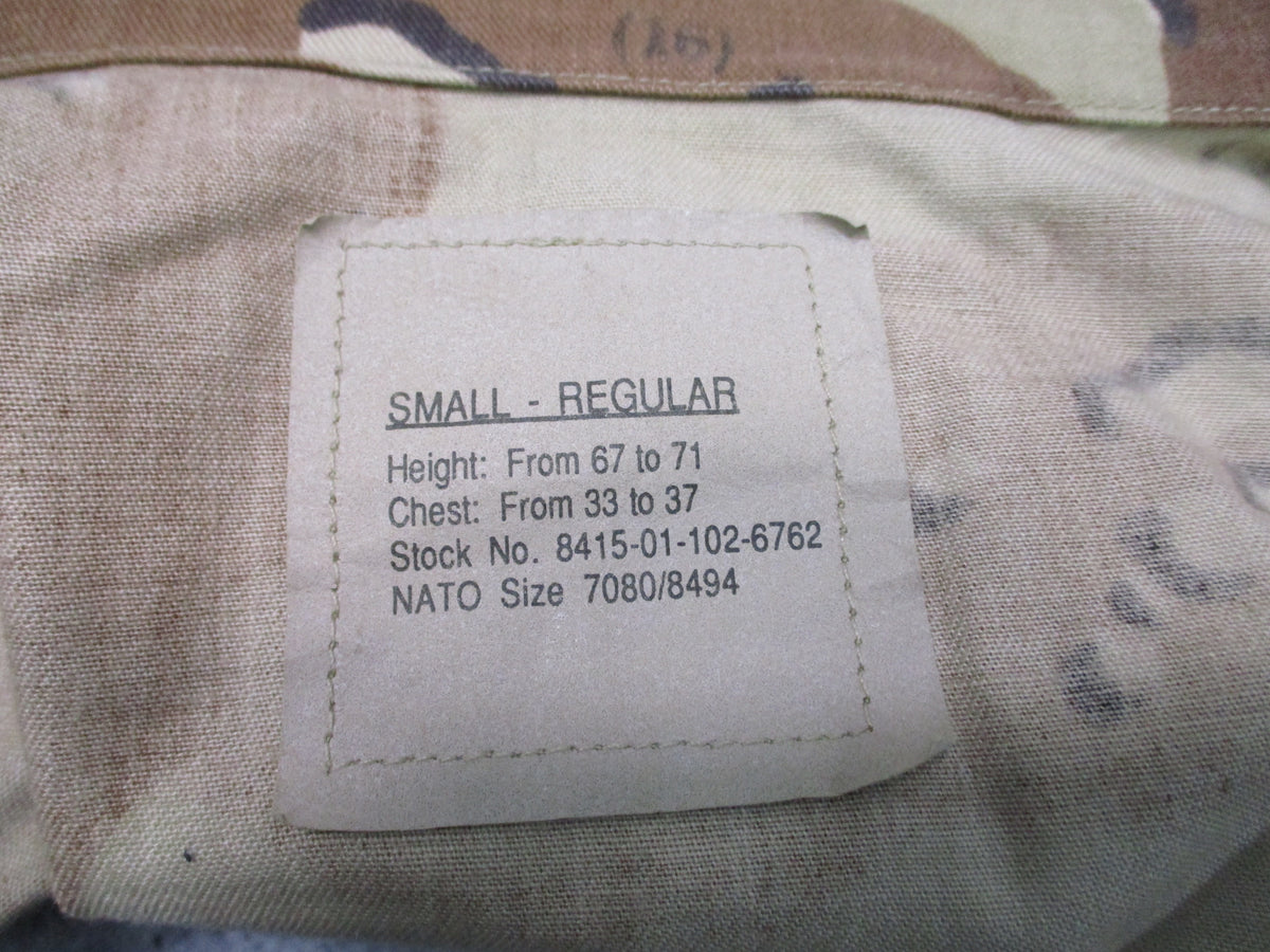 USGI Chocolate Chip 6-Color Desert Camo BDU Shirt Jacket Small Regular