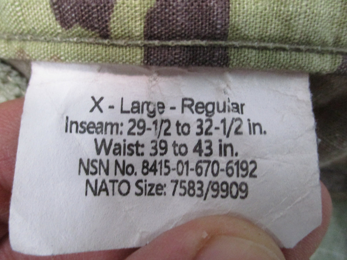 IHWCU OCP Hot Weather Combat Pants XL Regular Excel 39-43 Waist