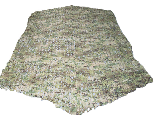 Unbranded leaf-cut camouflage netting, approximately 10 x 7 ft.