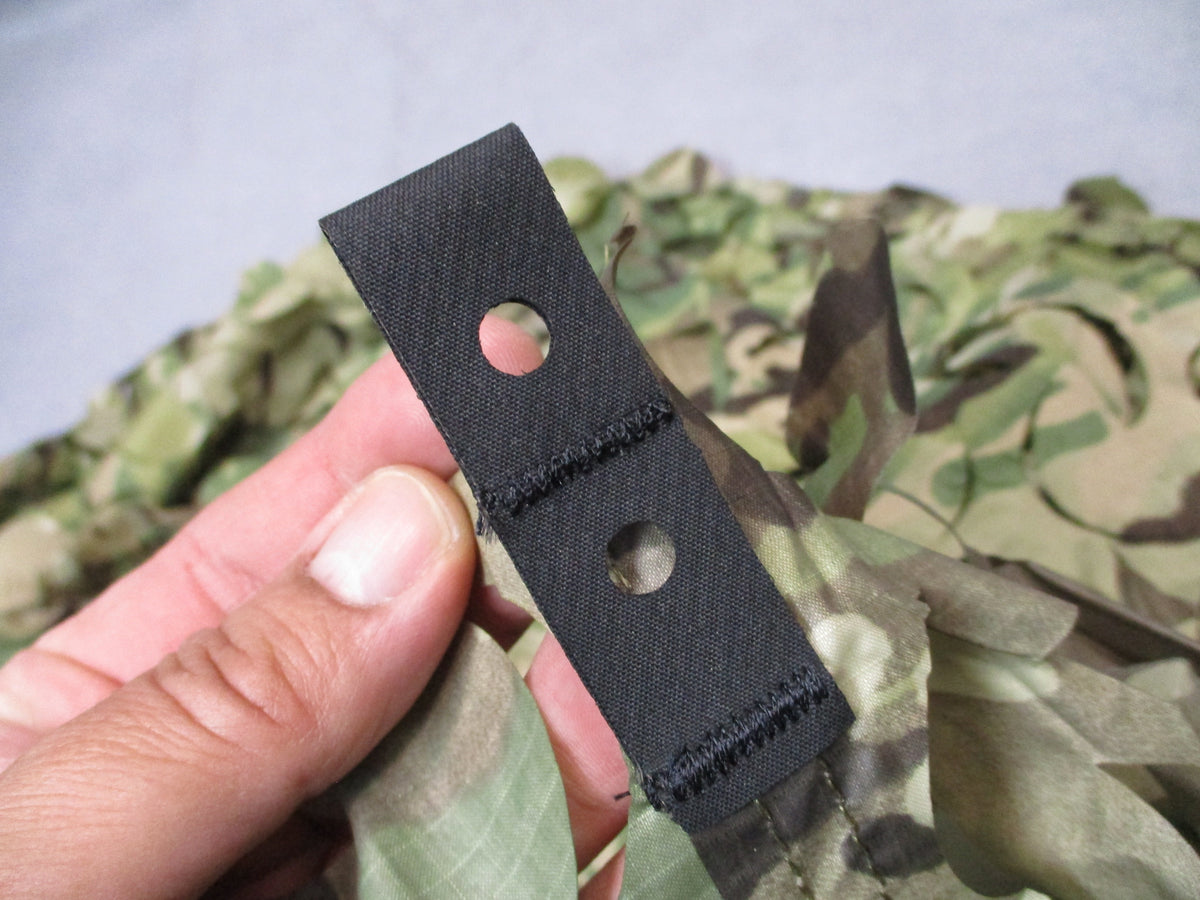 Unbranded leaf-cut camouflage netting, approximately 10 x 7 ft.