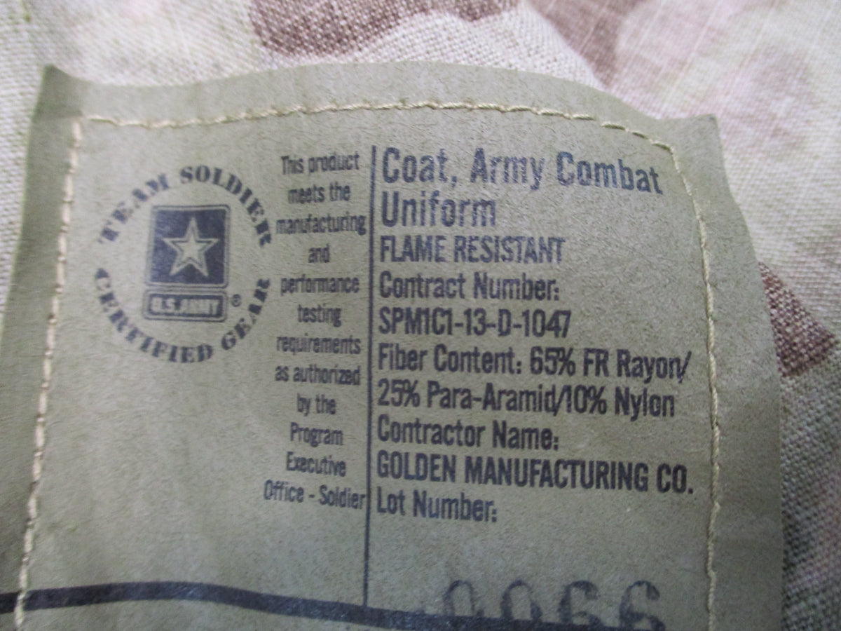 USGI FRACU MultiCam Army Combat Uniform Coat Trousers Set Large Regular FR