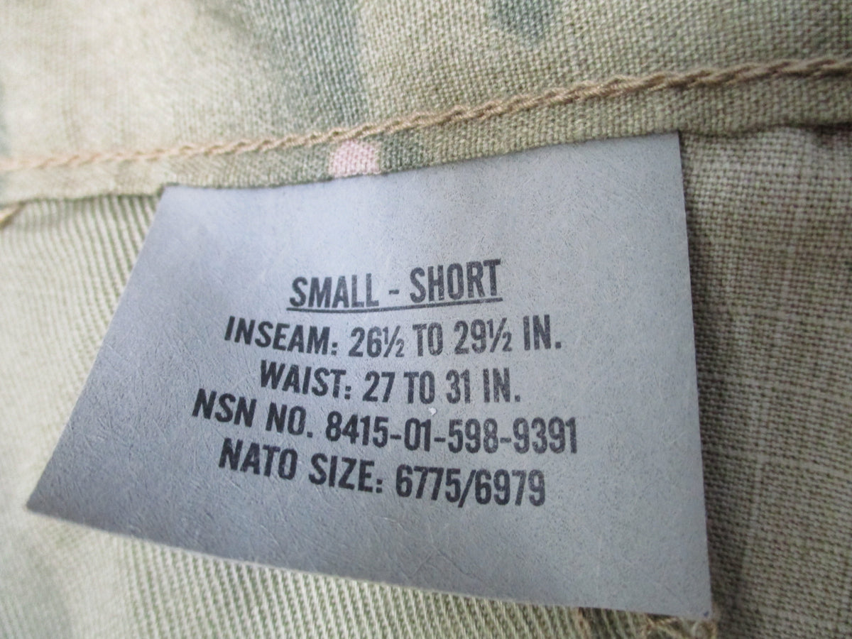 USGI Army OCP FR ACU Combat Pants Small Short 27-31 Cargo Trousers New Snag