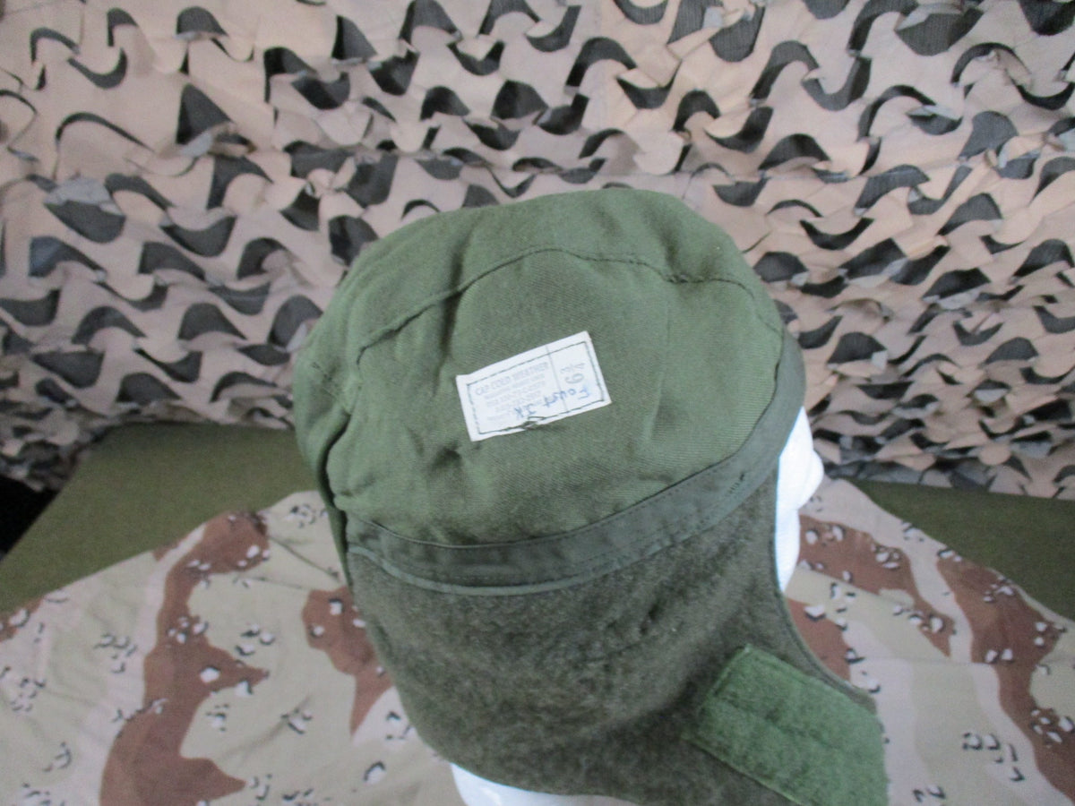 USGI Olive Green Cold Weather Insulating Helmet Liner Cap Size 6 3/4 Surplus