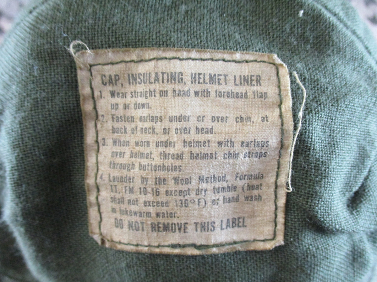 USGI Olive Green Cold Weather Insulating Helmet Liner Cap Size 7 Surplus