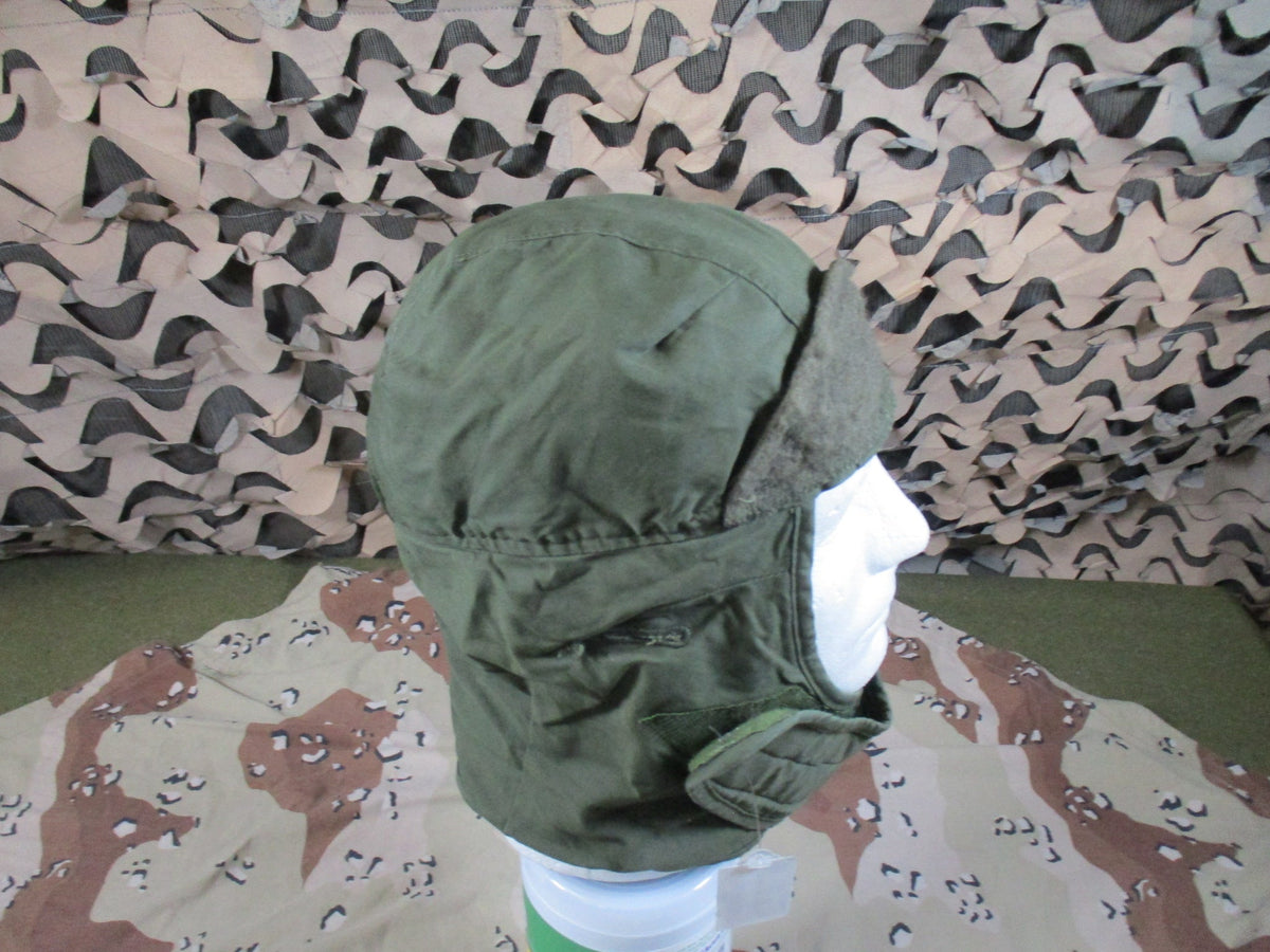 USGI Olive Green Cold Weather Insulating Helmet Liner Cap Size 7 1/4 Surplus