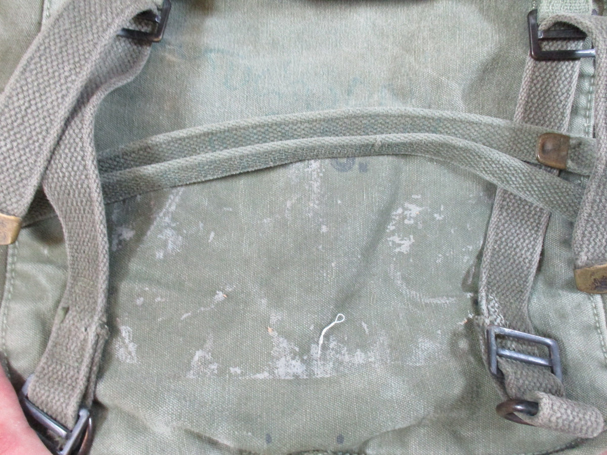 Vintage USGI M1945 Upper Combat Field Pack OD Canvas WWII Korea Era Used