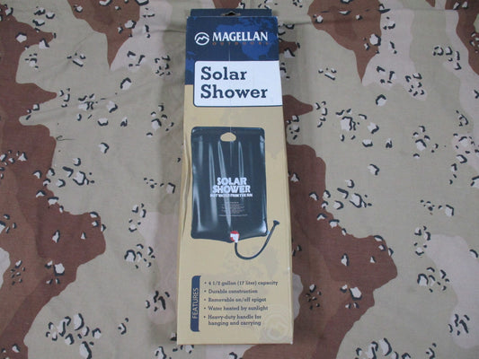Magellan Outdoors Solar Shower 4.5 Gallon 17L Portable Camping Bag New in Box