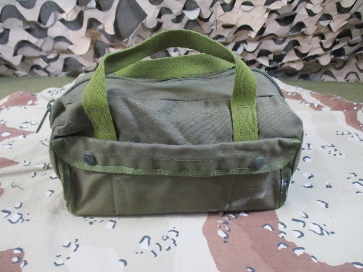 USGI Mechanic's Tool Bag OD Canvas NSN 5140-00-329-4306 Vintage Army Used