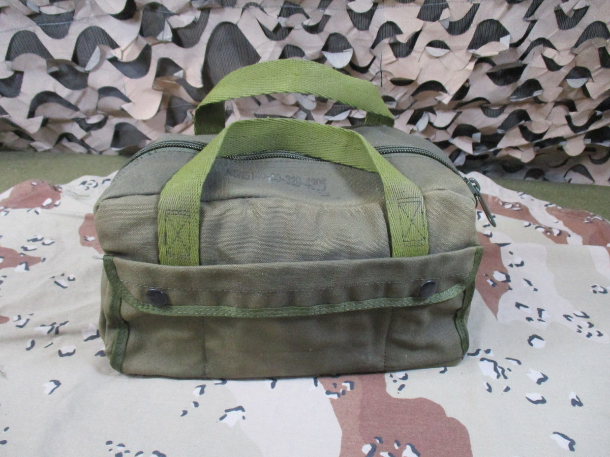 USGI Mechanic's Tool Bag OD Canvas NSN 5140-00-329-4306 Vintage Army Used
