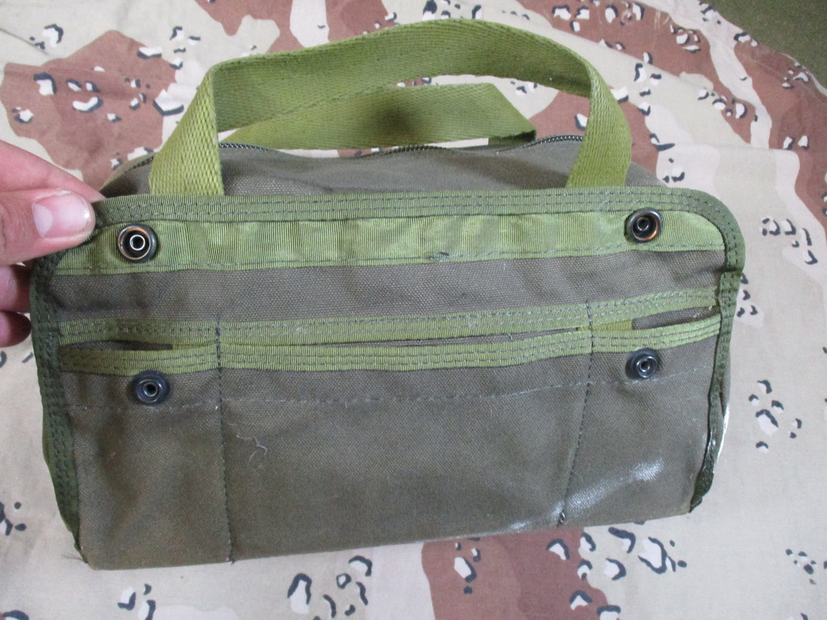 USGI Mechanic's Tool Bag OD Canvas NSN 5140-00-329-4306 Vintage Army Used