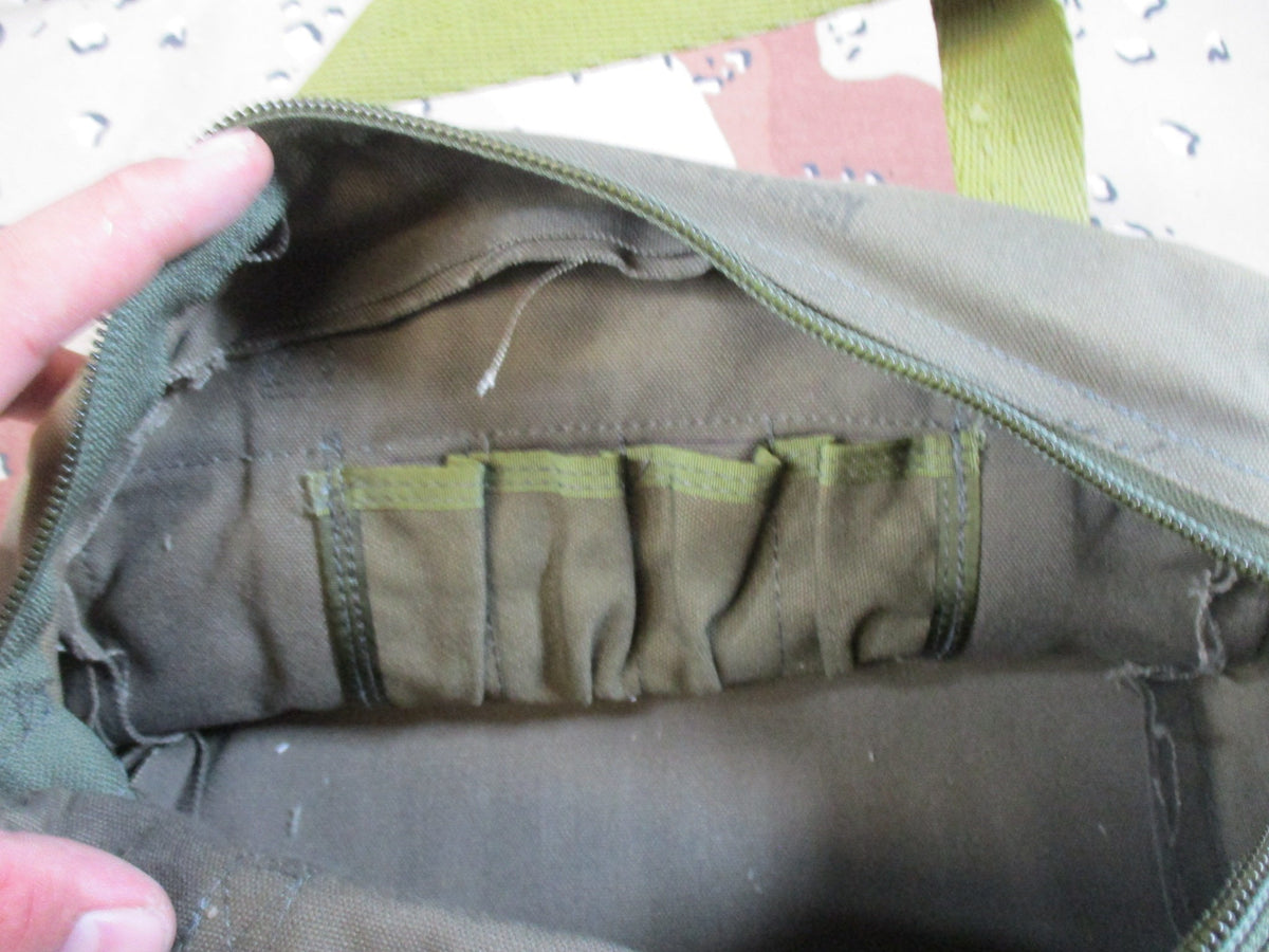 USGI Mechanic's Tool Bag OD Canvas NSN 5140-00-329-4306 Vintage Army Used