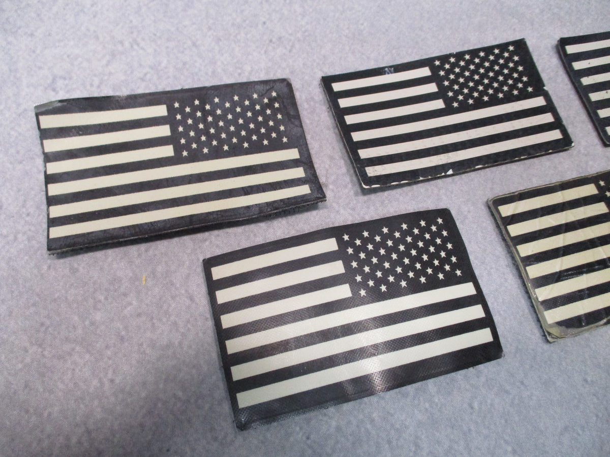 5-pack of USGI reverse American flag IR patches with hook backs, 3.25 x 2 inches, unbrandedancy