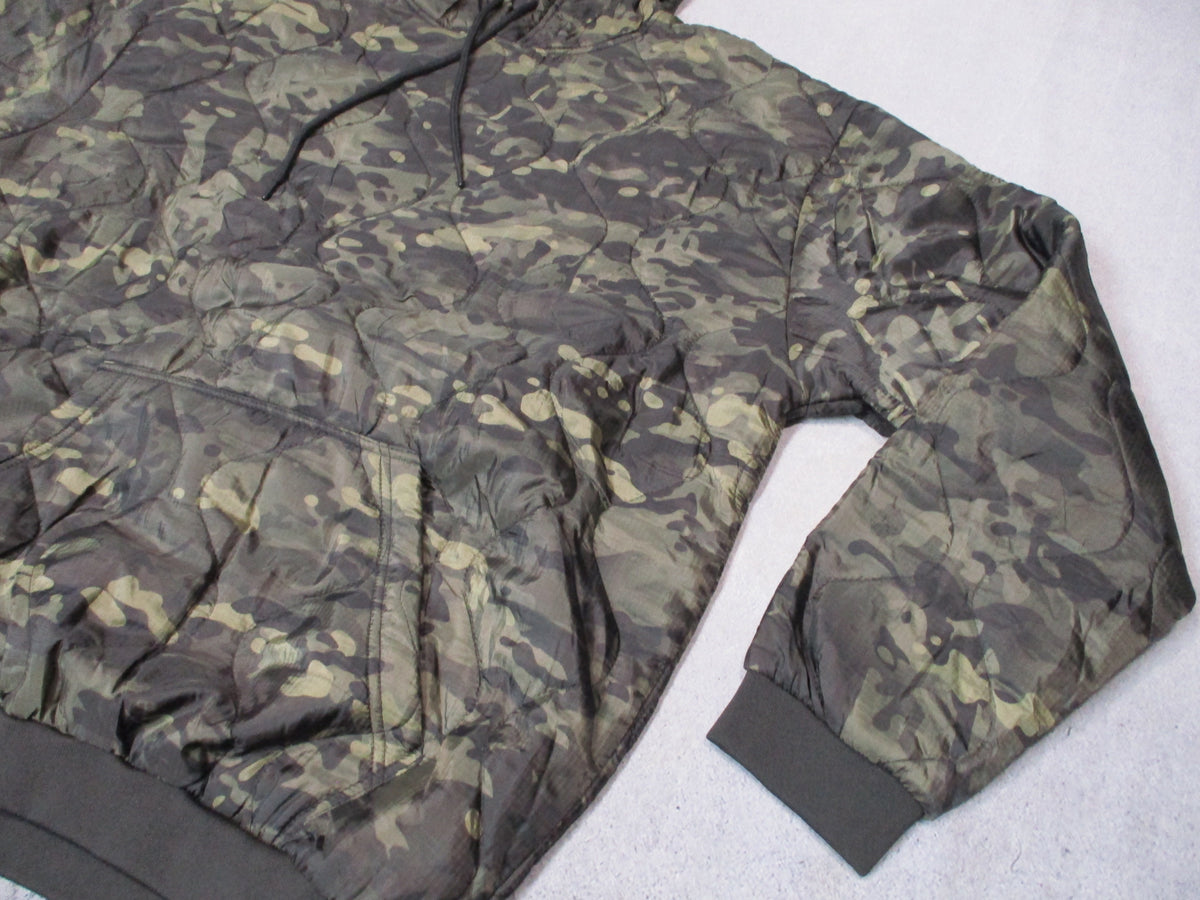 Woobie Gear black MultiCam quilted pullover hoodie, XXL 2XL front view