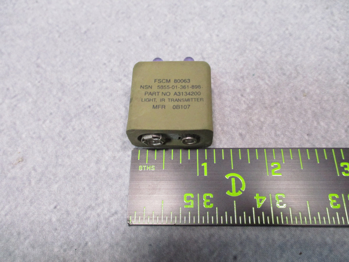 USGI mini IR infrared light transmitter signal beacon, A3134200, NSN 5855-01-361-8987