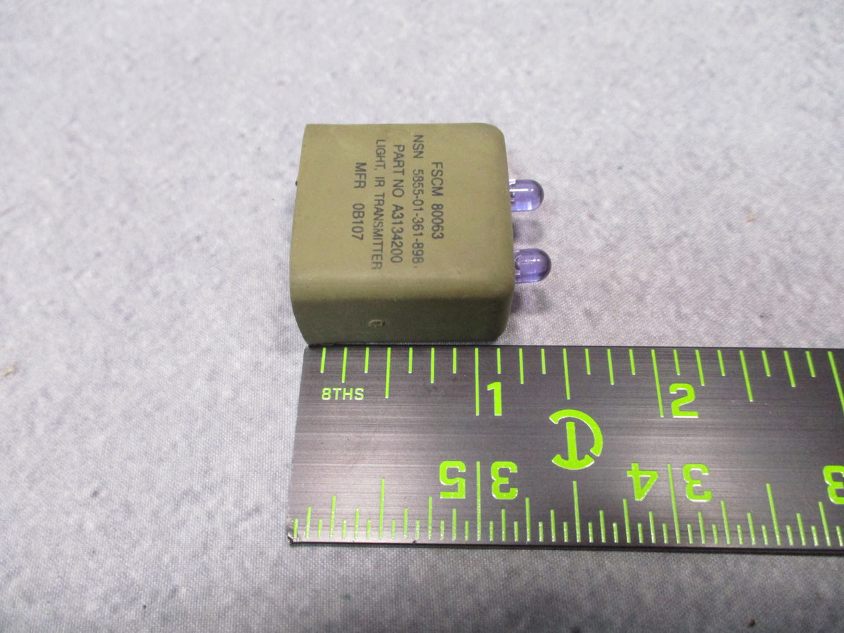 USGI military mini IR infrared light transmitter, A3134200 NSN 5855-01-361-8987 signal beacon