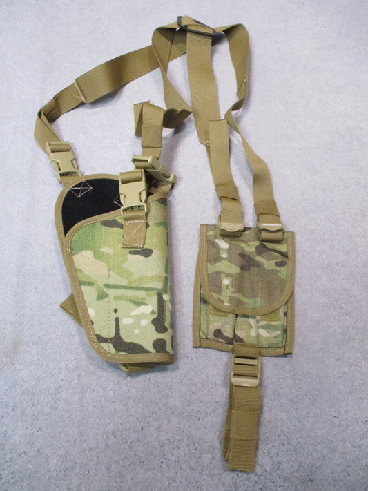 Raine MultiCam right-hand shoulder holster with magazine pouch, model 05355VMC