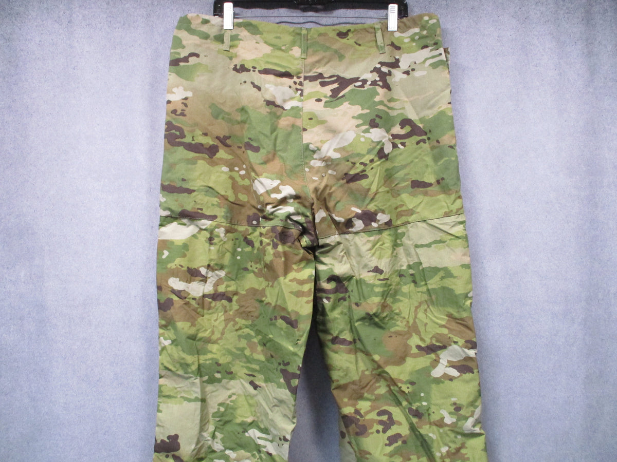 USGI ECWCS Gen III Level 6 OCP Gore-Tex pants, medium regular, camouflage waterproof shell pants